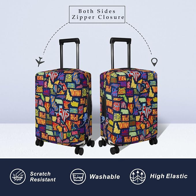 Explore Land Travel Luggage Cover Suitcase Protector Fits 23-26 Inch Case - Image 2