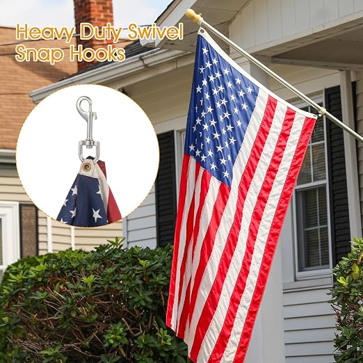 36 Pcs Swivel Snap Hooks, 2.76 Inch Heavy Duty Flag Clasp Single Ended Clip - Image 6