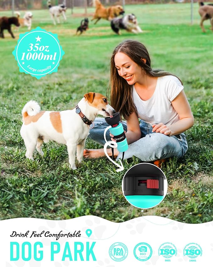 lesotc Dog Water Bottle, Portable Water Dispenser - Image 2