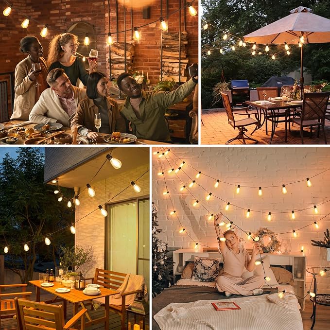 Larkvue 96FT LED Outdoor String Lights, Waterproof Patio Lights - Image 6
