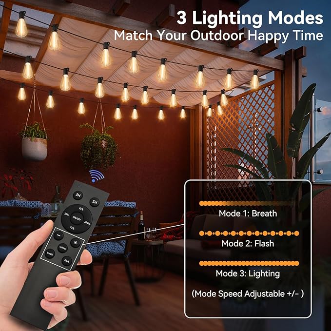 YOYONACY 100 FT Outdoor String Lights - Image 3