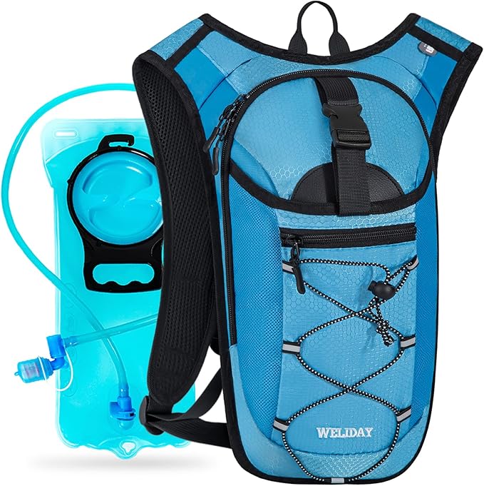 Hydration Backpack with Leak Proof Water Bladder, Lightweight Hydro Water by WELIDAY