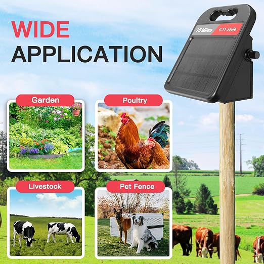 Solar Electric Fence Charger-0.11J-10 Miles, Maximum Output Voltage 8100V- - Image 7