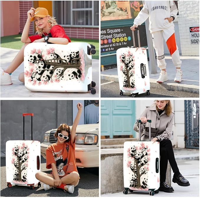 ANNA QUEEN Panda Luggage Cover, Cute Panda Tree Suitcase Protector, Stretchable - Image 6