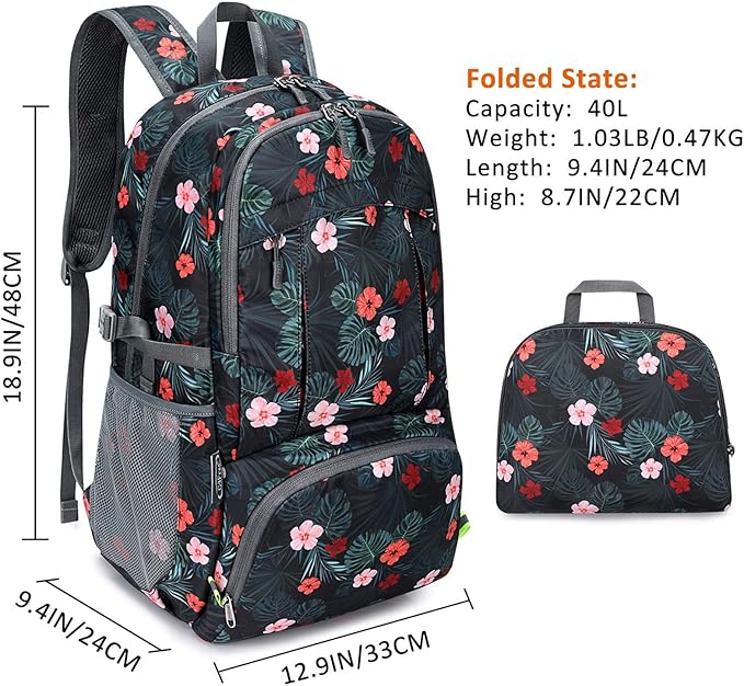 G4Free 40L Lightweight Packable Hiking Backpack, Waterproof Travel Daypack - Image 2
