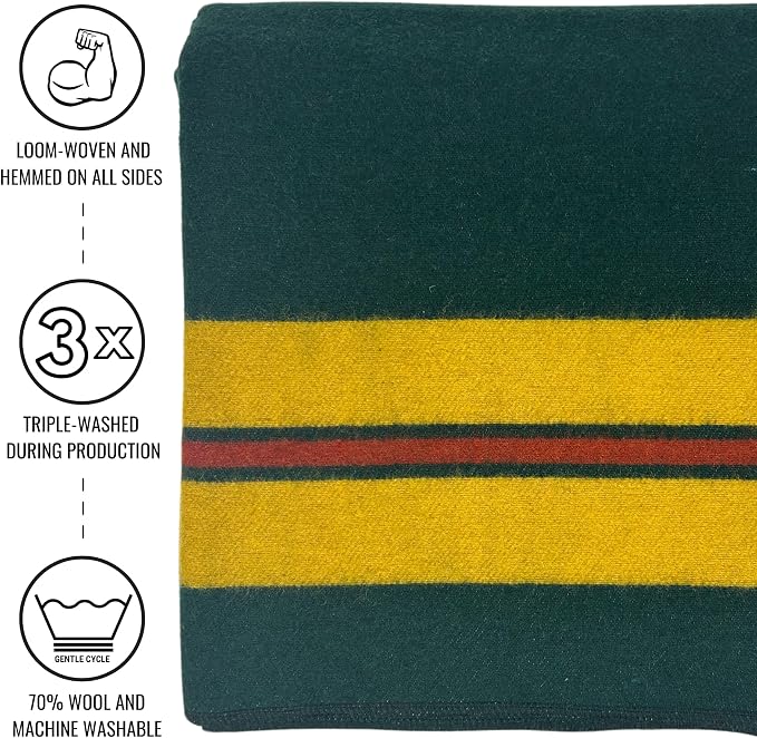 Arcturus Rainier Wool Blanket, Washable Wool Blanket - Image 3