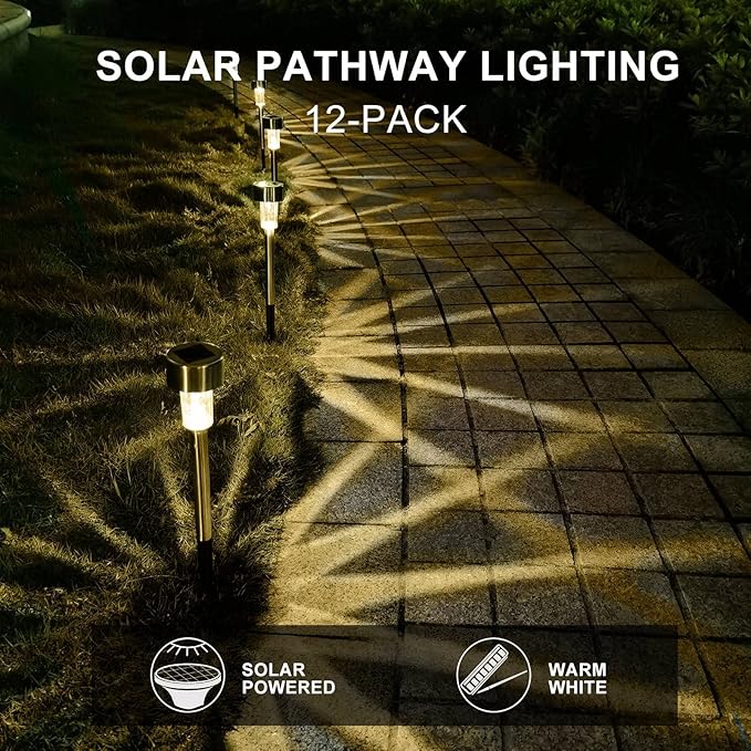 Dream Master Solar Lights Outdoor Waterproof, Stainless Steel LED Landscape - Image 4