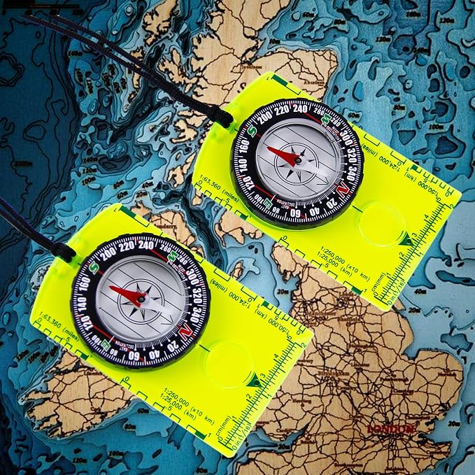 Abvsdu 2 Pieces Orienteering Compass, Superior Hiking Survival Compass - Image 6