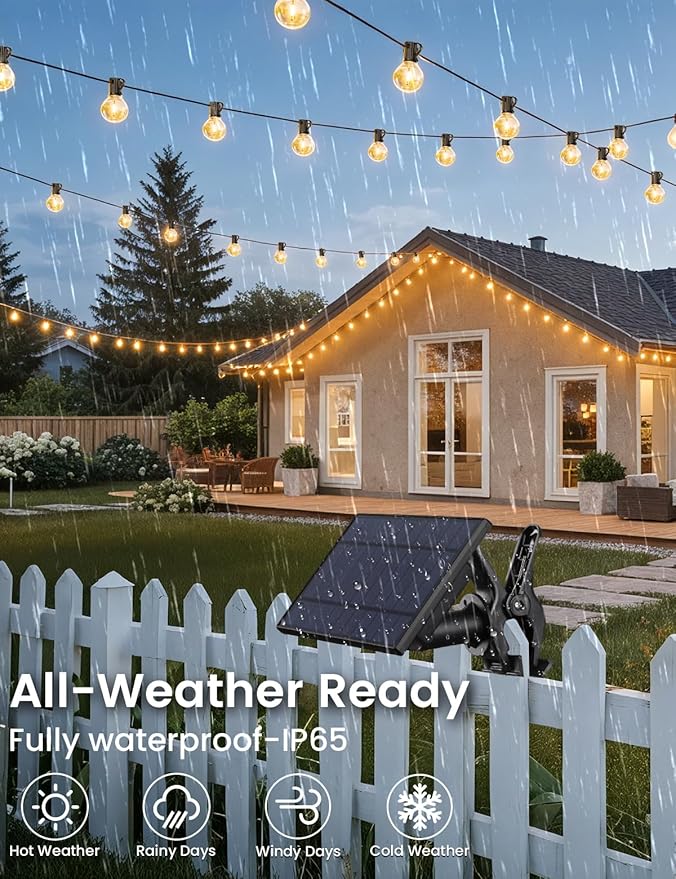Brightever 100FT Solar String Lights Outdoor - Image 4