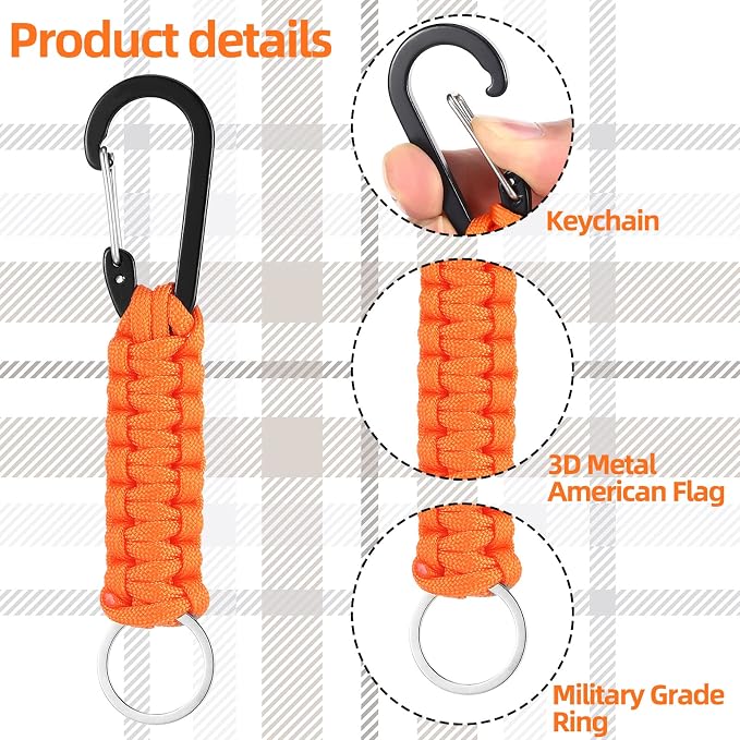 Frienda 2 Set Heavy Duty Paracord Lanyard Necklace Whistles Strap Braided 550 - Image 3