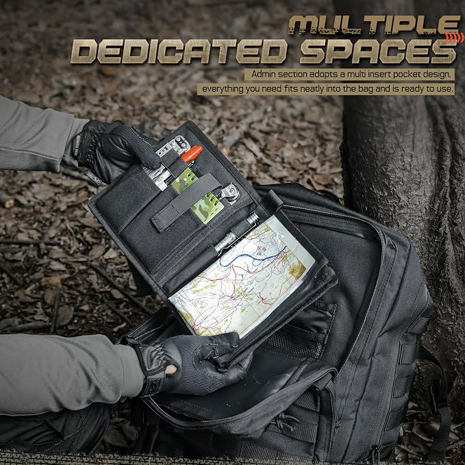 LIVANS Tactical Pouch Military Map Case Holder Army Foldable Map Storage Pouch - Image 5