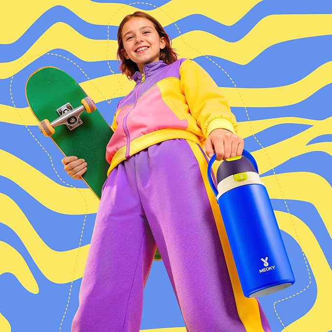 18 oz Insulated Water Bottle for Kids: Meoky Stainless Steel Water Bottle - Image 7