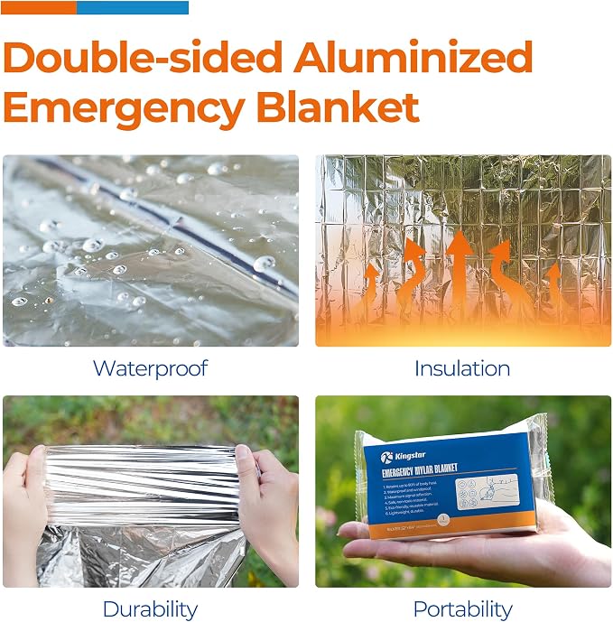 K Kingstar Emergency Blanket 75 Pack, Bulk Supply - Image 4