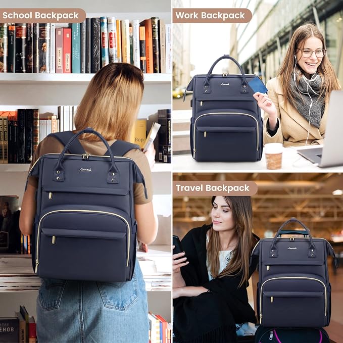 LOVEVOOK Leather Laptop Backpack - Image 6