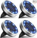 btfarm 4 Pack Solar Lights Outdoor, 8 LED Solar Ground Lights IP65 Waterproof by btfarmdecorativelighting