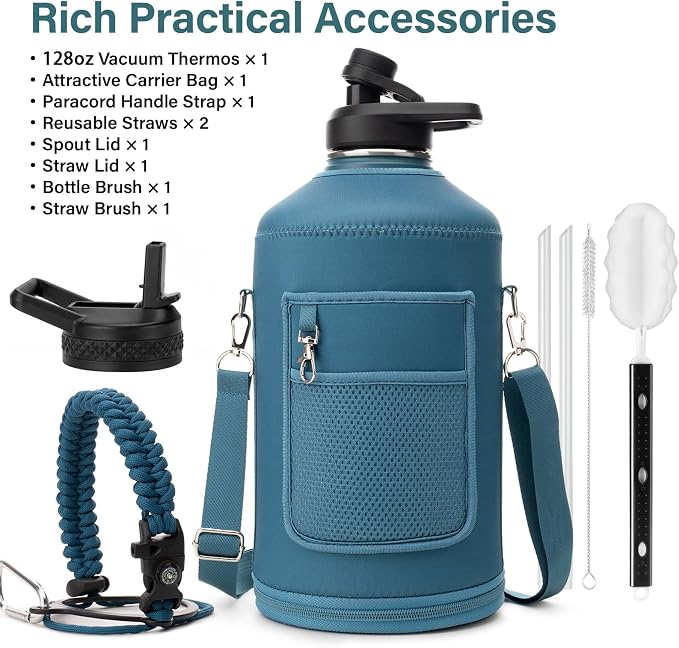 DYSANKY 1 Gallon Water Bottle Insulated | Thickened Stainless Steel Vacuum - Image 2