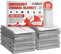 SecuCaptain Survival Emergency Thermal Blankets: 25 Pack Extra Large 84” x63” by SecuCaptain