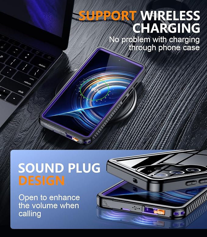 Temdan Designed for Samsung Galaxy S25 Ultra Case Waterproof, Built-in Lens & - Image 6