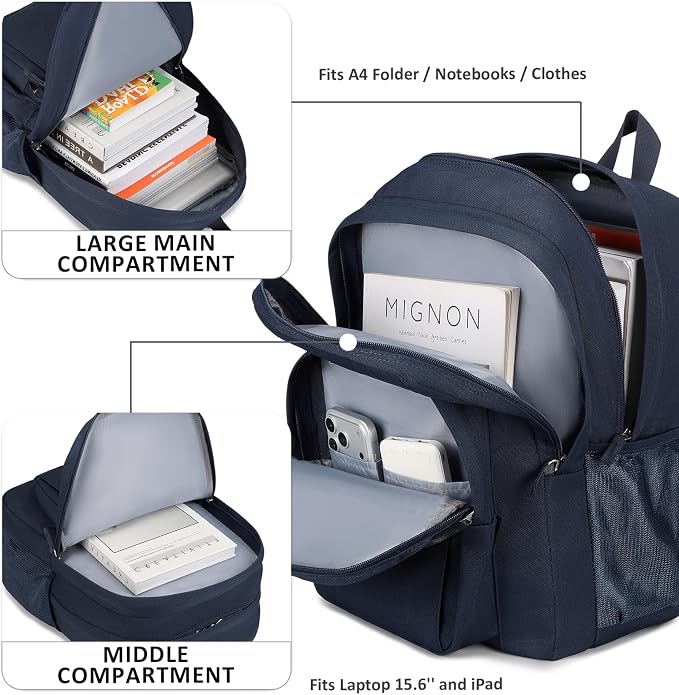abshoo Classical Basic Travel Backpack - Image 2