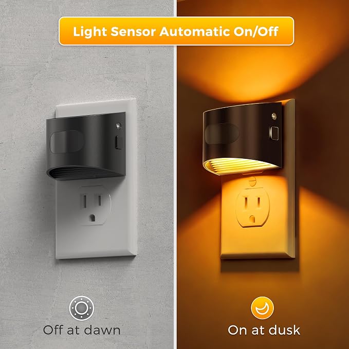 L LOHAS LED Night Light with Motion Sensor & Dusk to Dawn Sensor, Night Lights - Image 3