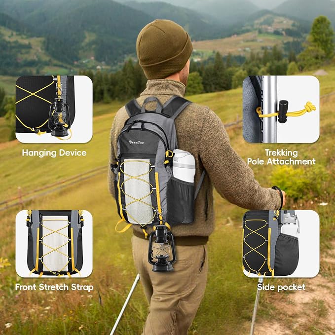 Seektop 20L Foldable Waterproof Hiking Backpack, Ultralight Small Lightweight - Image 5