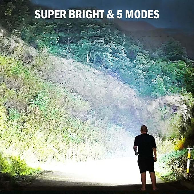 Lylting Led Flashlights High Lumens Rechargeable 2 Pack, 99000 Lumen Super - Image 2