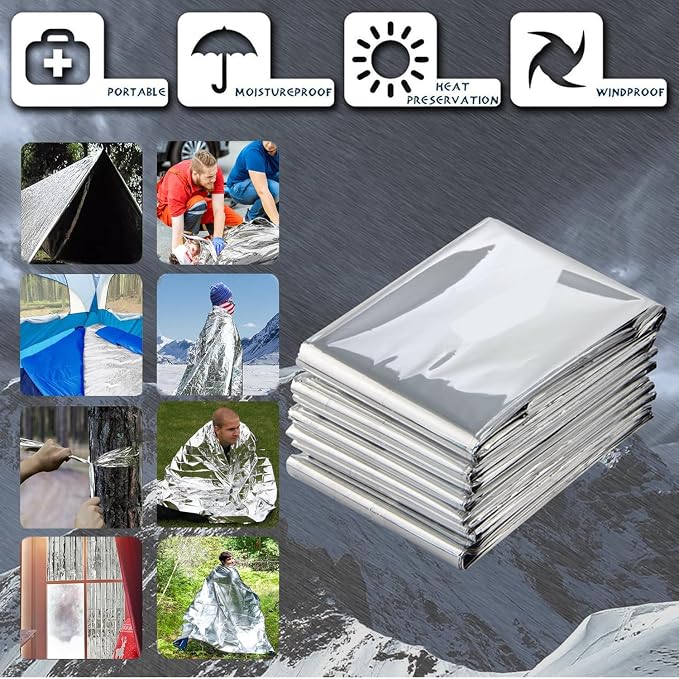 TourKing 20 Pack Emergency Mylar Blanket, Marathons or First Aid - Image 5