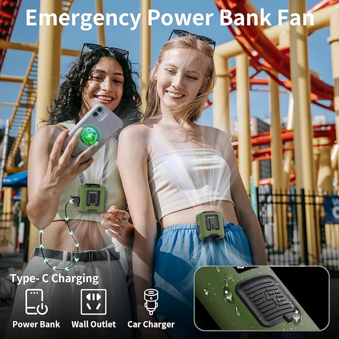 Socool 14500mAh Portable Waist Fan Clip on Belt 360 Rotation Wearable - Image 6