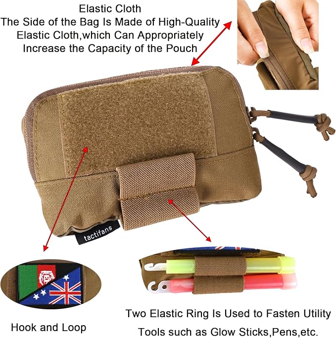 Tactical Molle Admin Pouch Chest Rig Small Molle Chest Pouch Utility MOLLE/Belt - Image 4