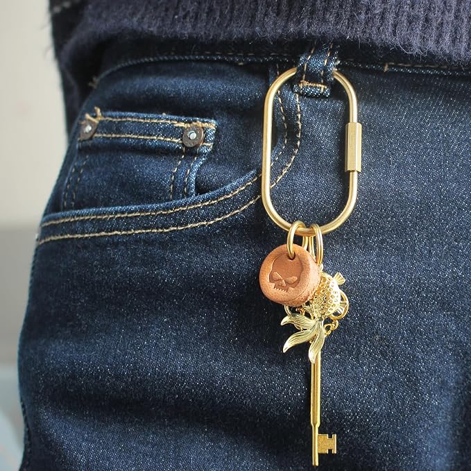 CMVFYL Gold Brass Key Rings, Purse Bag Charms - Image 8