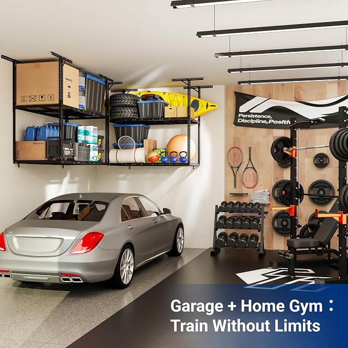 FLEXIMOUNTS 3x6 2-Tier Overhead Garage Storage Rack – Adjustable Heavy Duty - Image 8