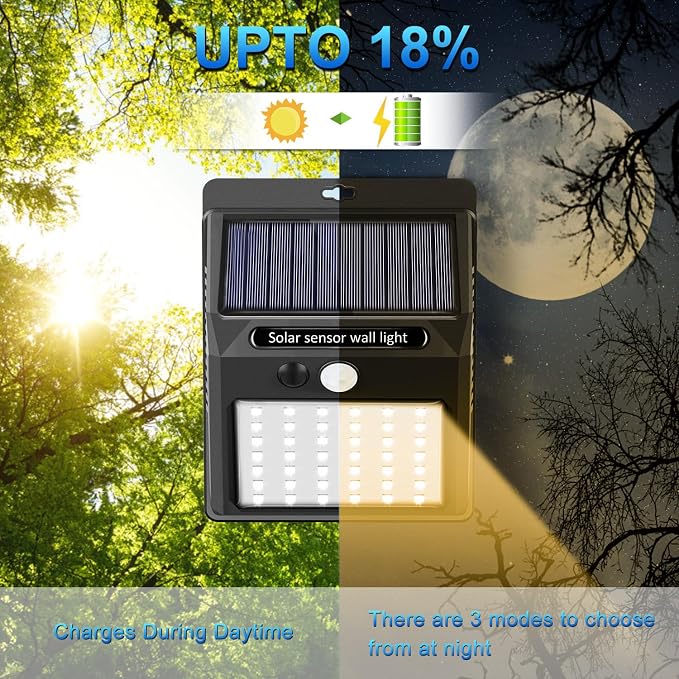 SEZAC Solar Lights Outdoor, 6 Pack Solar Motion Sensor Outdoor Lights - Image 4