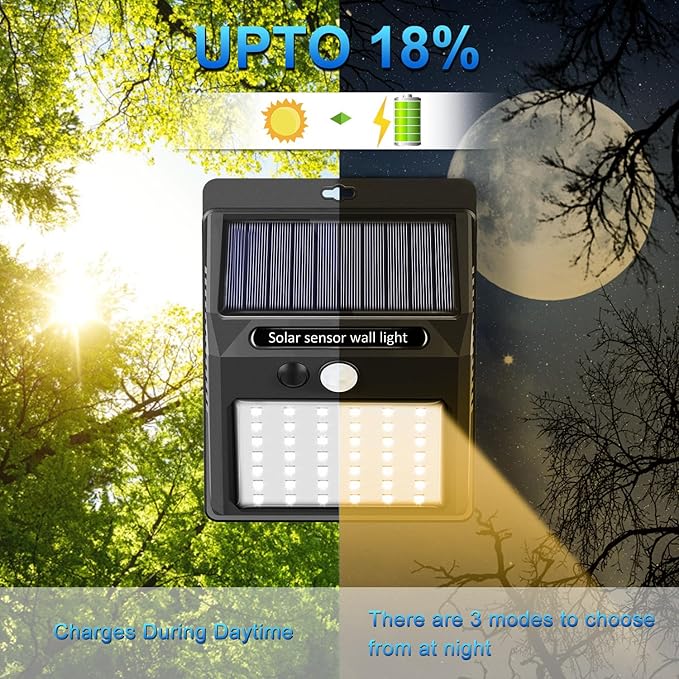 SEZAC Solar Lights Outdoor, 10 Pack Solar Motion Sensor Outdoor Lights - Image 4