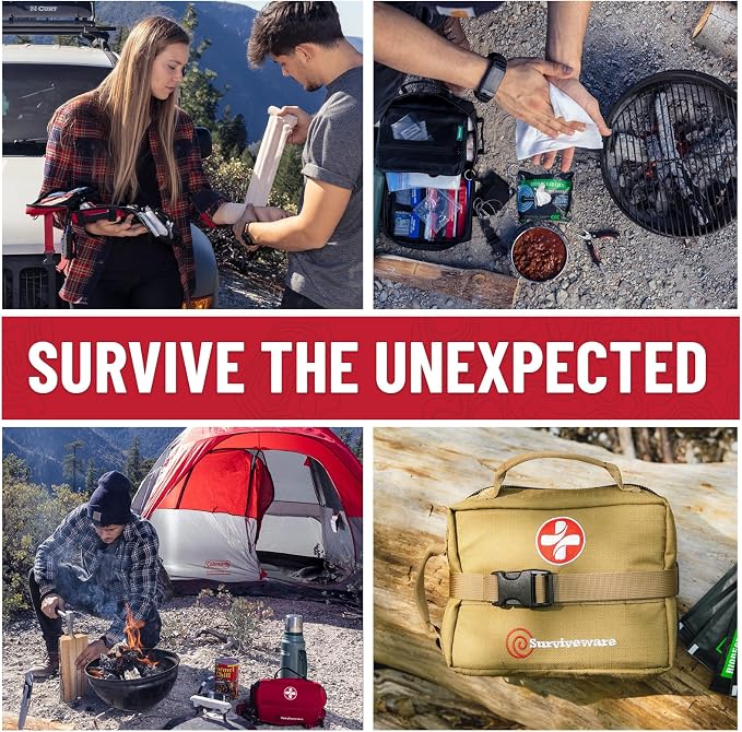 Surviveware 119 Pcs Comprehensive Premium Survival First Aid Kit - Image 6
