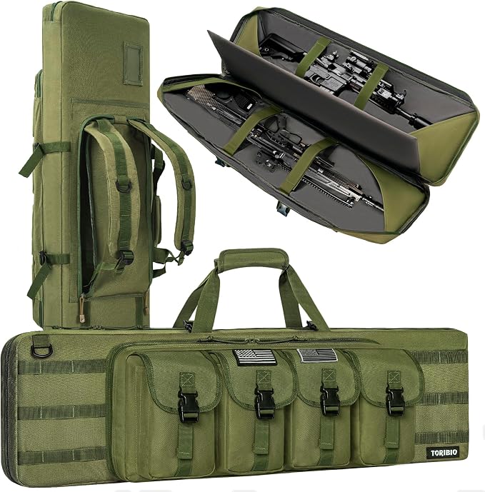 TORIBIO Double Rifle Case Soft Bag 32" 34" 36" 42" 46" 48'' 51“ 55” Gun Case by TORIBIO