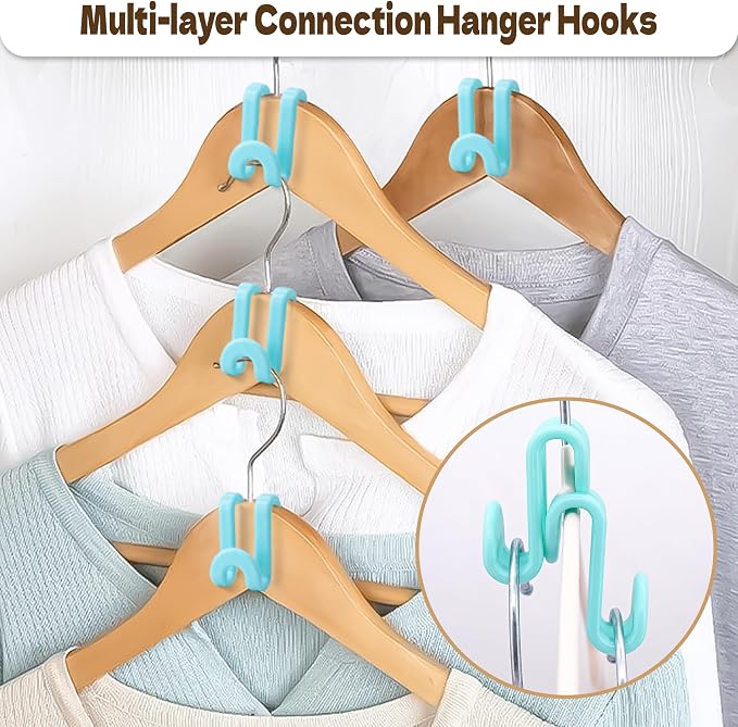 Mlici Hangers Hooks Space Saver, 60 Pack Clothes Connector Hooks, Clothes - Image 3