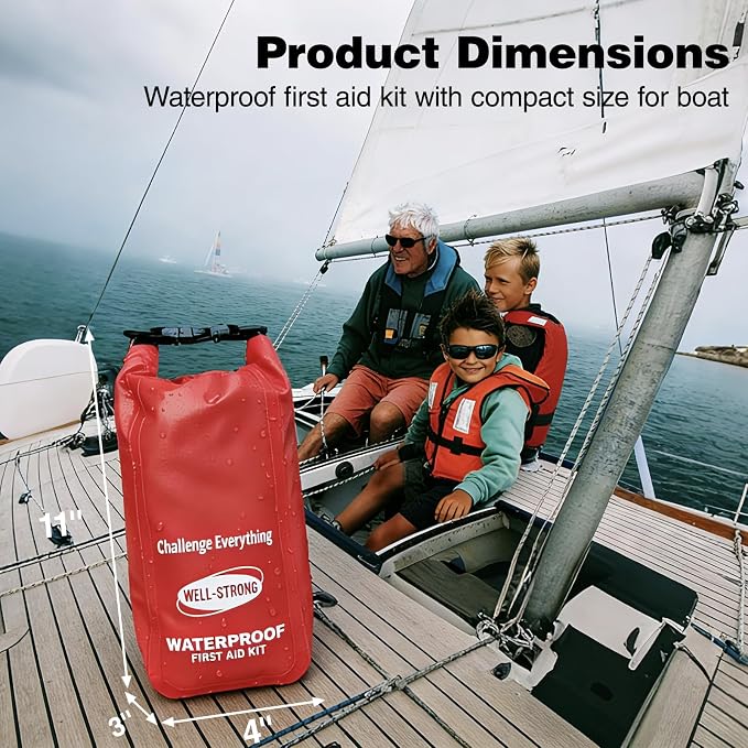 Waterproof First Aid Kit Roll Top Boat Emergency Kit - Image 3