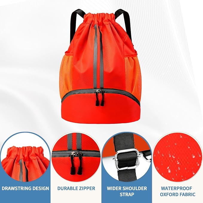 JELUTAR Drawstring Backpack Gym Bag - Image 2