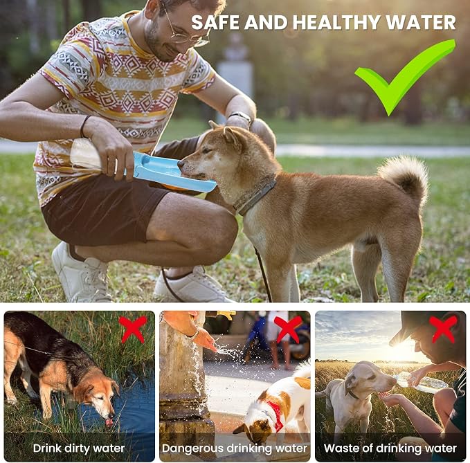 Portable Dog Water Bottle, Foldable Dog Water Bottle Leak Proof Dispenser - Image 6