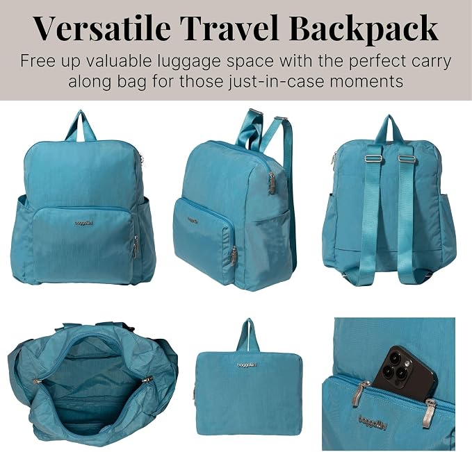 Carryall Packable Lightweight Travel Backpack 14x11" Folding Compact Nylon - Image 5