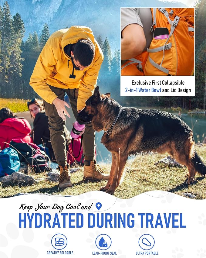 lesotc Dog Water Bottle, Portable Water Dispenser - Image 6