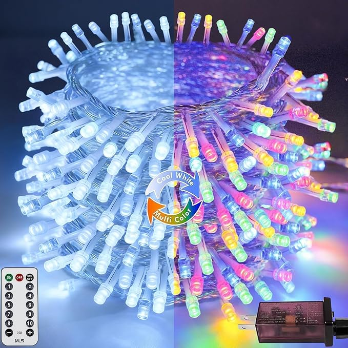 88FT 240LED Connectable String Lights Indoor Outdoor Clear Wire, Cold by KAQ