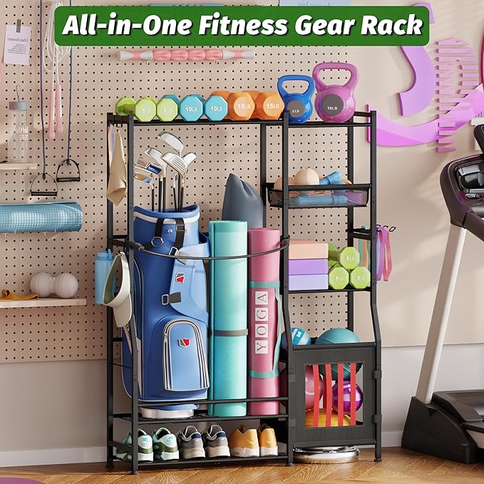 Sports Equipment Organizer Garage Organization, Golf Bag Storage Rack, Organizer - Image 9
