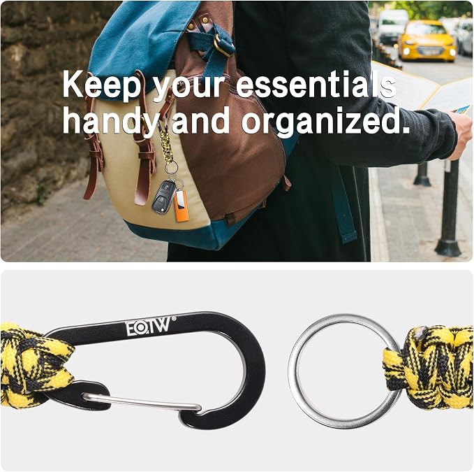 EOTW Paracord Keychain for Men Women Paracord Carabiner Backpack Keychain - Image 5