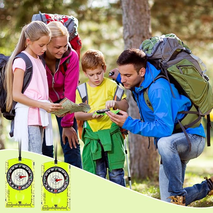Geiserailie Acrylic Orienteering Compass Hiking Backpacking Map Reading Compass - Image 7