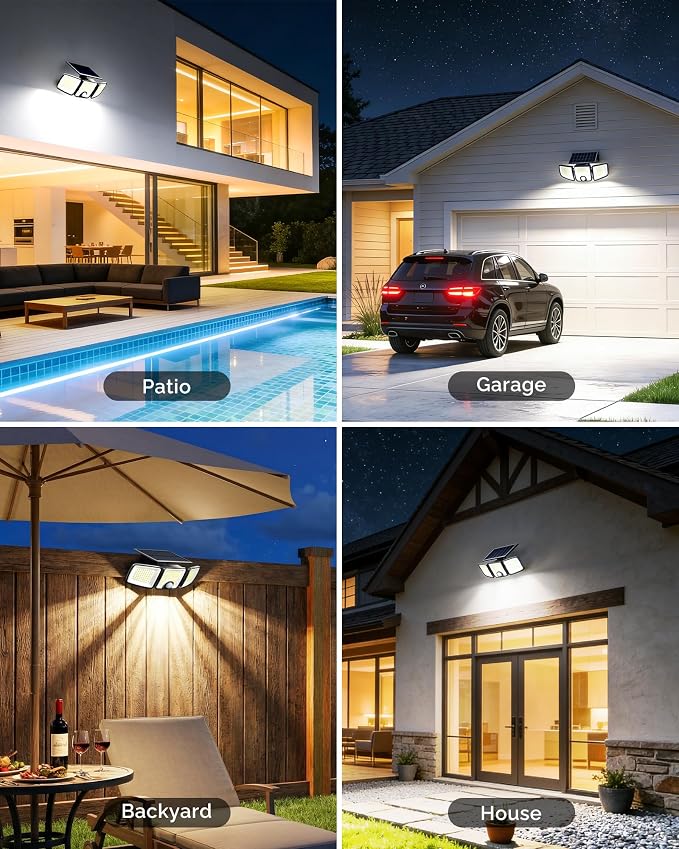 Brightown 4 Pack Solar Outdoor Lights - Image 8