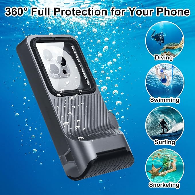 33ft Snorkeling Phone Case, Gen 4 IP68 Waterproof Housing - Image 6