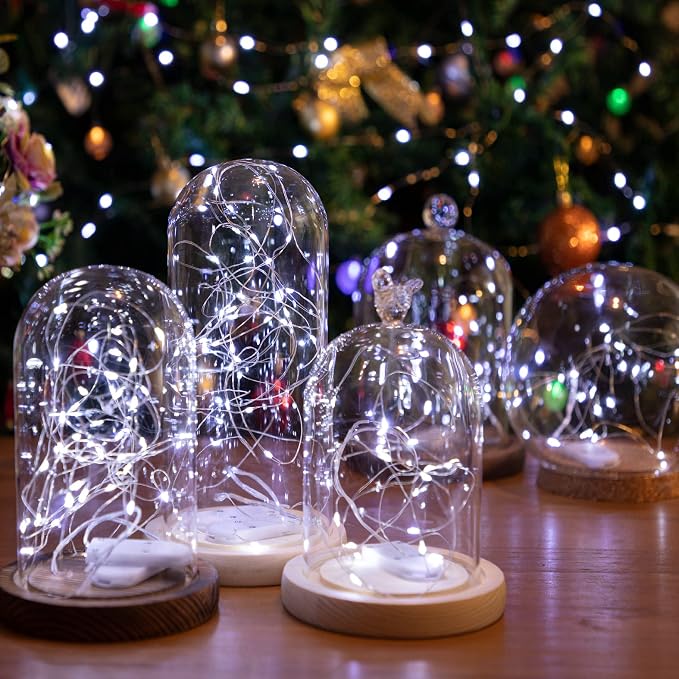 12-Pack LED Fairy Lights 7 Feet Battery Powered Waterproof Silver Wire 20 Slim - Image 7