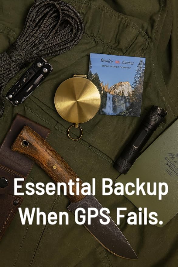 Glow in the Dark Brass Pocket Compass - Image 6