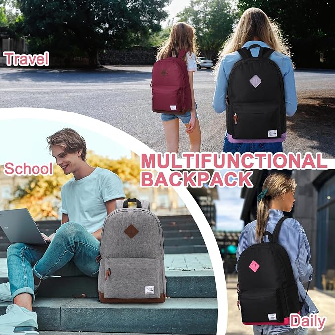 Backpack for Men Women, VASCHY Classic Water-resistant Lightweight Travel - Image 7